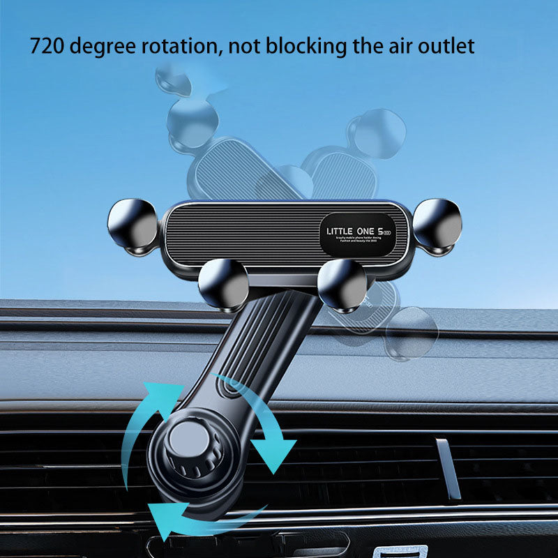 Vehicle-mounted Gravity Mobile Phone Navigation Bracket Long Arm 360-degree Rotating Fixed Base