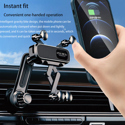 Vehicle-mounted Gravity Mobile Phone Navigation Bracket Long Arm 360-degree Rotating Fixed Base