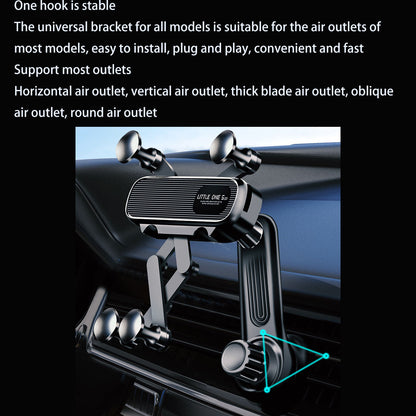 Vehicle-mounted Gravity Mobile Phone Navigation Bracket Long Arm 360-degree Rotating Fixed Base