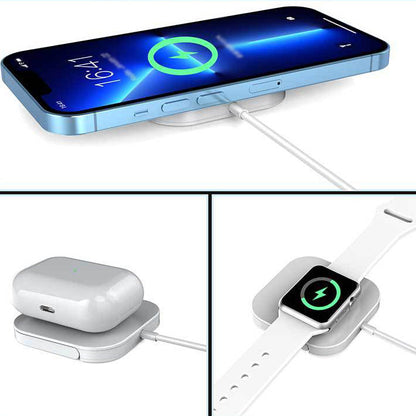 Three-in-one Magnetic Absorption Wireless Charging And Folding Bracket