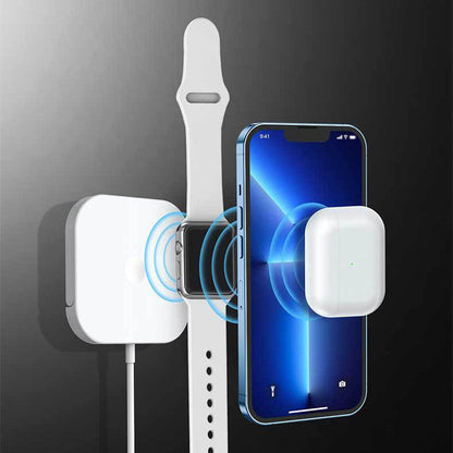 Three-in-one Magnetic Absorption Wireless Charging And Folding Bracket