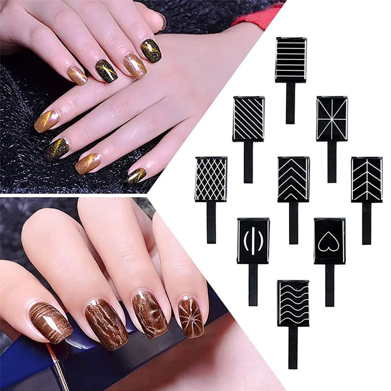 🌟[Nail Art Cat Eye Magnet Multifunctional Powerful Magnetic Strip Set] - Unlock new ways to play creative manicure✨