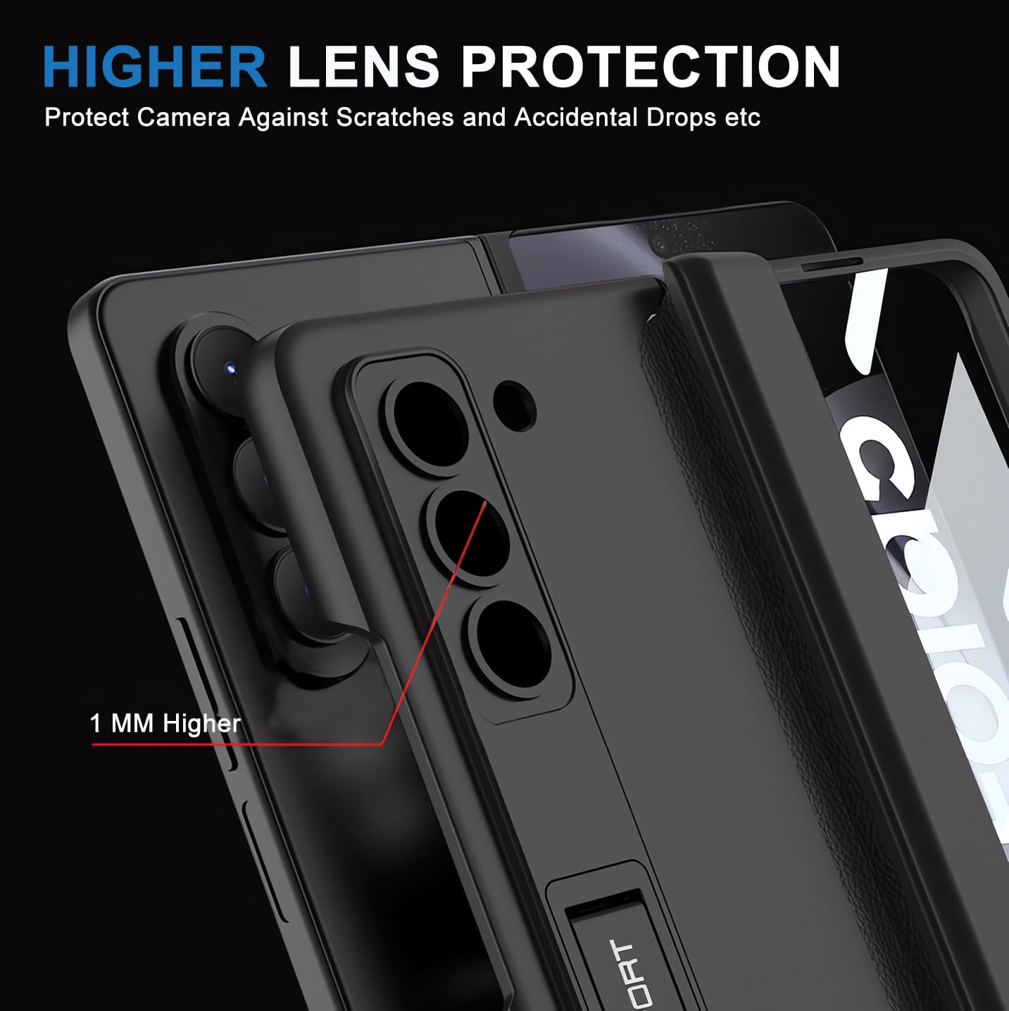 Suitable For Samsung Z FOLD5 Frosted Magnetic Hinge Bracket Phone Case