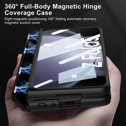 Suitable For Samsung Z FOLD5 Frosted Magnetic Hinge Bracket Phone Case