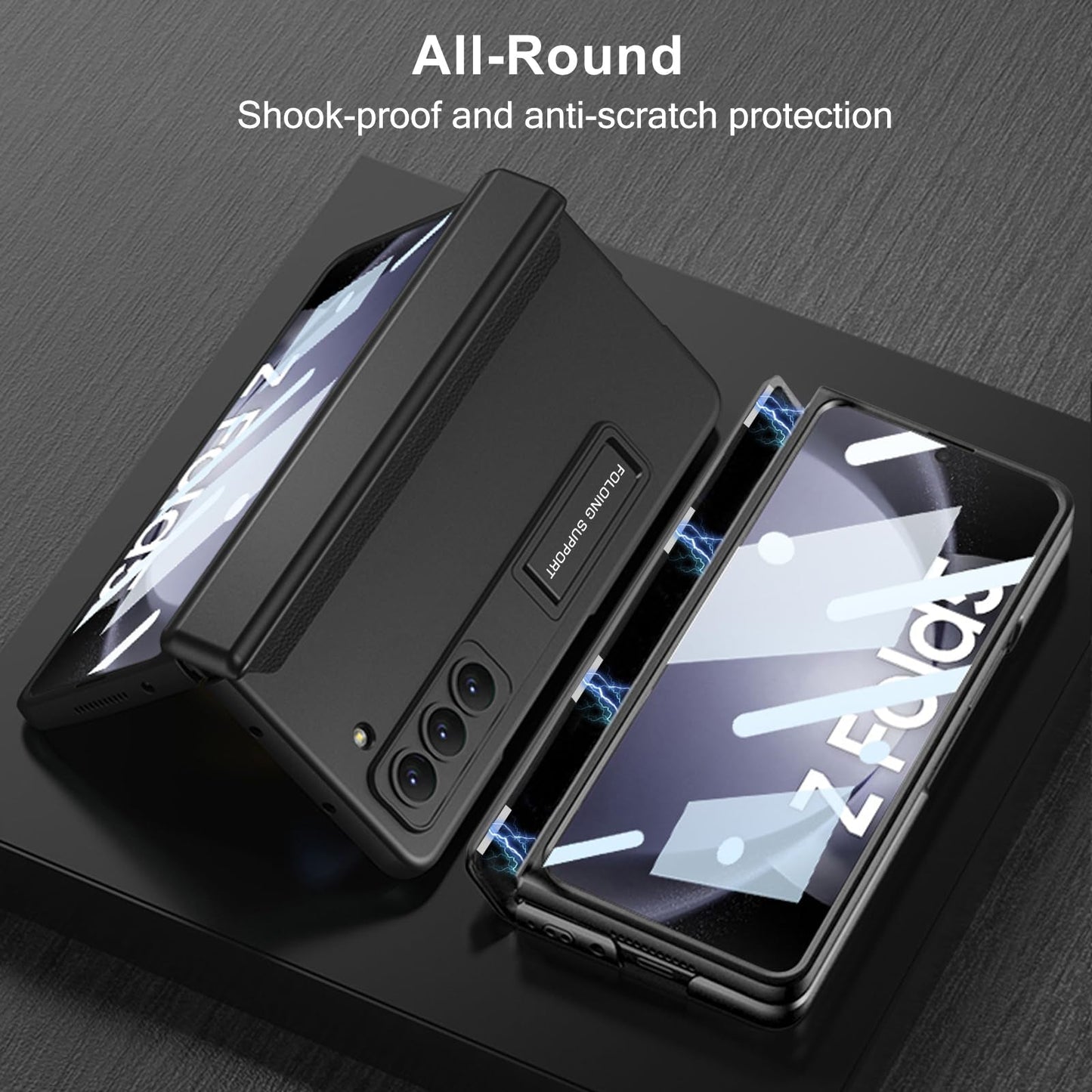 Suitable For Samsung Z FOLD5 Frosted Magnetic Hinge Bracket Phone Case